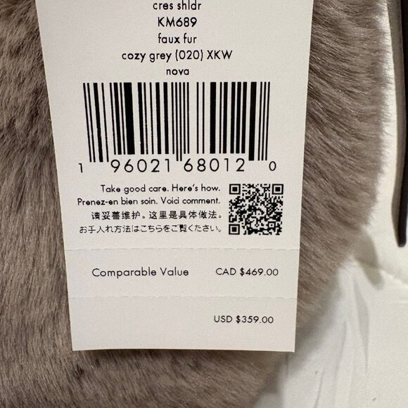 Kate Spade Nova Faux Fur Small Crescent Shoulder Bag - NWT - Picture 4 of 5